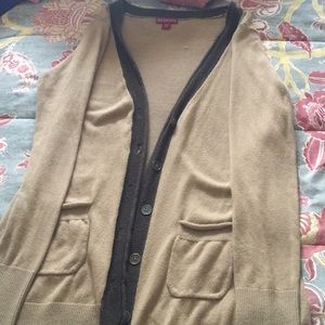 Tan with brown trim Merona cardigan